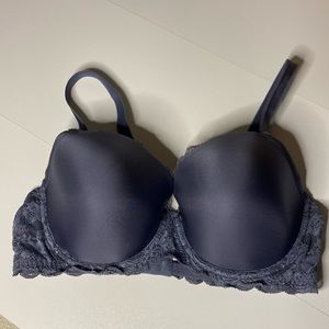 Victoria’s Secret lined Demi gray blue lace back 38D